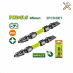 خرید ست 2 عددی سر پیچ گوشتی دو سر PH2 چهارسو و تخت 65 میلی متر S2 دایلو مدل DTSV3K63