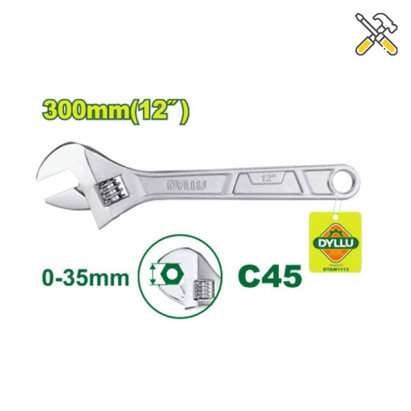 آچار فرانسه 12 اینچ دایلو مدل DTAW1112 خرید آچار فرانسه 12 اینچ دایلو مدل DTAW1112
