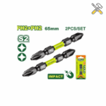 خرید ست 2 عددی سر پیچ گوشتی دو سر PH2 چهارسو 65 میلی متر S2 دایلو مدل DTSV3K62