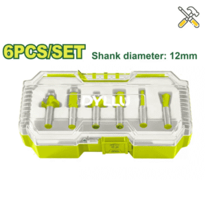 خرید ست 6 عددی تیغ اور فرز نجاری شفت 12 میلی متر دایلو مدل DTRKSR0112