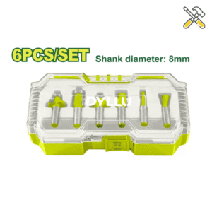 خرید ست 6 عددی تیغ اور فرز نجاری شفت 8 میلی متر دایلو مدل DTRKSR0108