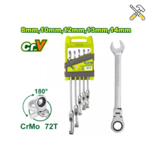 خرید ست آچار یکسر جغجغه 5 عددی تاشو دایلو مدل DTSP5205