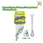 خرید ست آچار یکسر جغجغه 7 عددی تاشو دایلو مدل DTSP5207