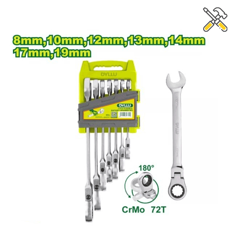 ست آچار یکسر جغجغه 7 عددی تاشو دایلو مدل DTSP5207 خرید ست آچار یکسر جغجغه 7 عددی تاشو دایلو مدل DTSP5207