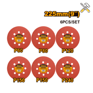 خرید سنباده 6 عددی 225 میلی متر اینکو مدل AKRS225061