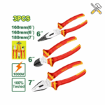خرید مجموعه 3 عددی انبردست عایق‌دار دایلو مدل DTPS0633